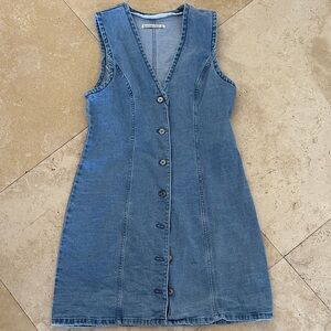 Abercrombie & Fitch Blue Denim Sleeveless Dress